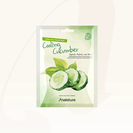 Naisture Cooling Cucumber Facial Mask (12-pack)